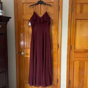 Jenny Yoo Anthropologie BHLDN Mila Cinnamon Rose Maxi Dress Sz 12 NWT